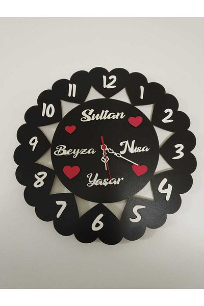 mrchediyesepeti Living-Room-Workspace Quality Wall Clock 3mm Mdf Black-And-White Very Stylish Design