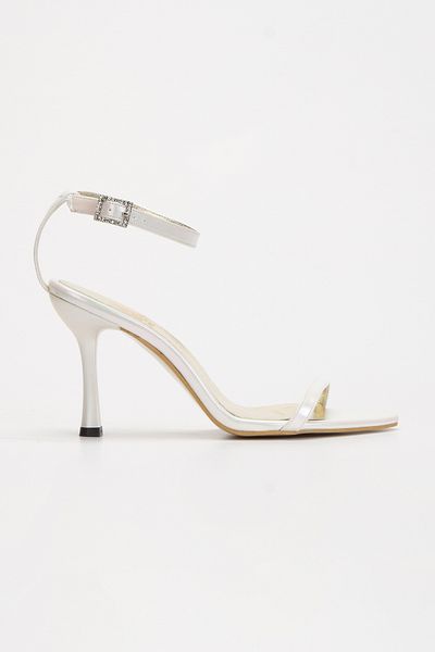 UYEGE Harmony White Thin High Heeled Single Band Detailed Women's Evening Dress Shoes