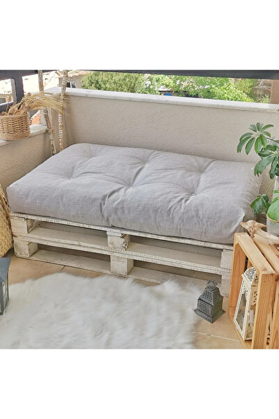 Rual Premium Kalite Dolgulu Palet Bahçe Minderi  120x80 Alt Üst Takım