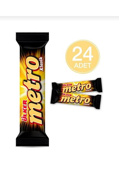 Ülker Caramel Metro with All-Terrain Peanuts 36 Grams X 24 Pieces (Total 864 Grams)