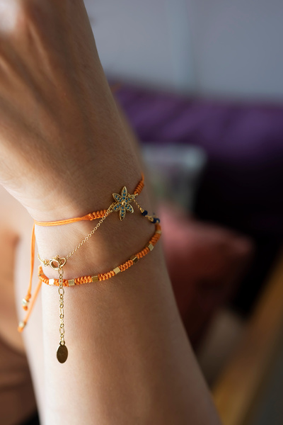 Atelier Petites Pierres Jasmine - Blue - Çiçekli Bileklik