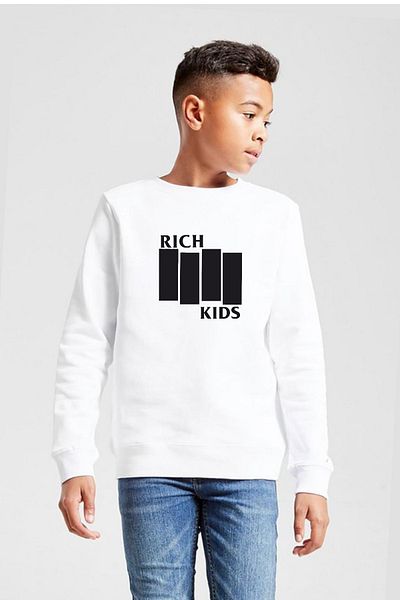 Tshirthane G-Dragon Rich Kids White Παιδικό φούτερ 2ip