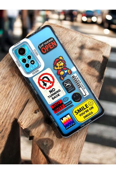 Merwish Xiaomi Redmi Note 11 Pro Uyumlu Süper Mario Desenli Kamera Korumalı Ş...