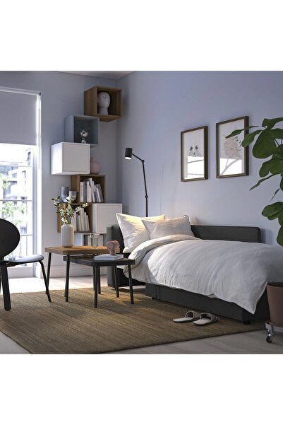 IKEA 2'li yataklı kanepe, knisa koyu gri