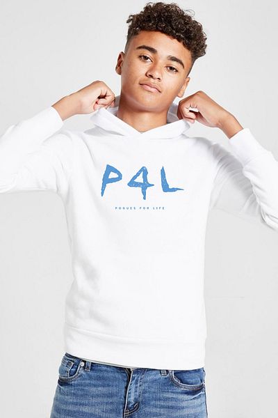Tshirthane Φούτερ Outer Banks P4L White Παιδικό φούτερ με κουκούλα 3 κορδονιών