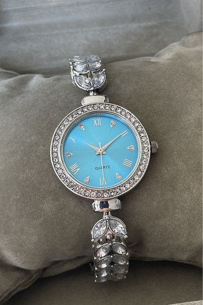 Leerybee Nla-210 Model Leaf Stone Detailed Women's Wristwatch