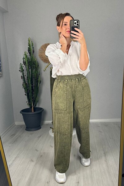 lady special Παντελόνι Gabardine με λεπτομέρεια από καουτσούκ στο πόδι