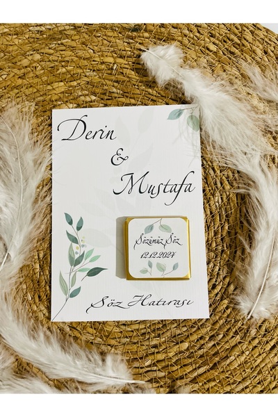 TREND 24 Adet Söz, Nişan, Nikah, Kına, Düğün, Mevlüt Hatırası Hediyelik Çikolata