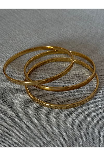 kems jewels 3-Piece Thick Ajda Model Steel Bracelet