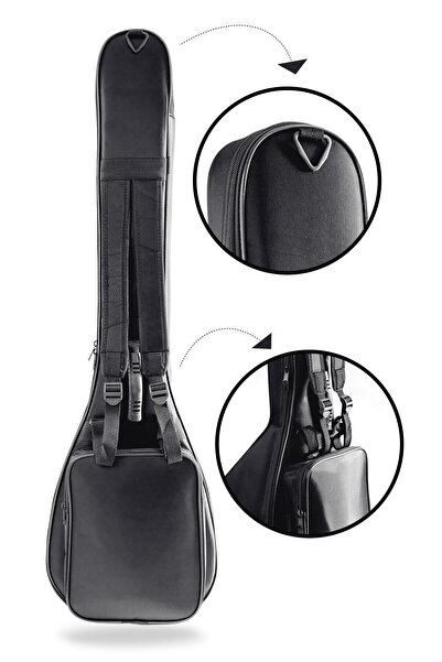 PANDURA MÜZİK Profesyonel Su Geçirmez 20 Mm Pedli Soft Case Kısa Sap Bağlama Saz Kılıfı