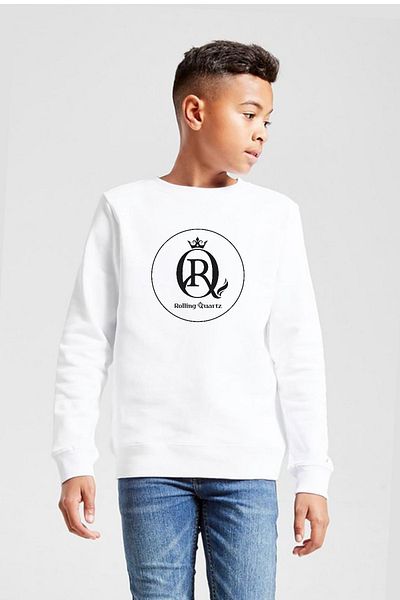 Tshirthane Hanorac alb cu 2 frânghii pentru copii Rolling Quartz Logo