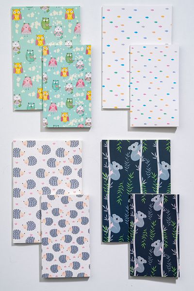 Fly Notes 64 de pagini Caiet de școală cu rigle de 8 - 13x20 cm 10x15 cm Seria Cool