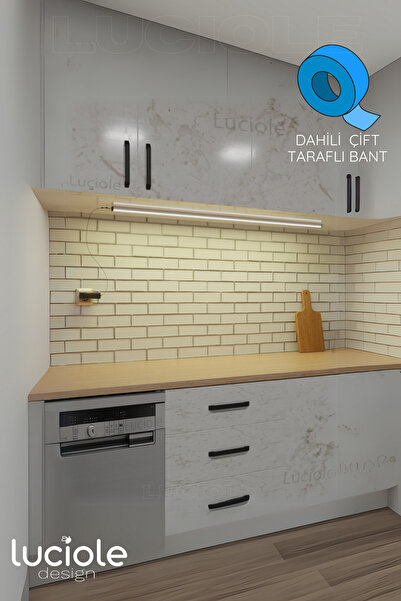 luciole Mutfak Tezgah Altı Led Mutfak Işık Bar Aç Kapa Günışığı Yapışkanlı 1 Metre - Led Işık Mtgun2