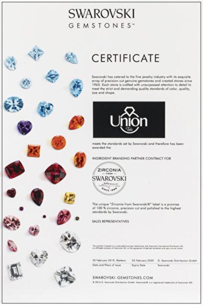 Swarovski Union Zirconia Kadın Erkek Çocuğu Gümüş Kolye