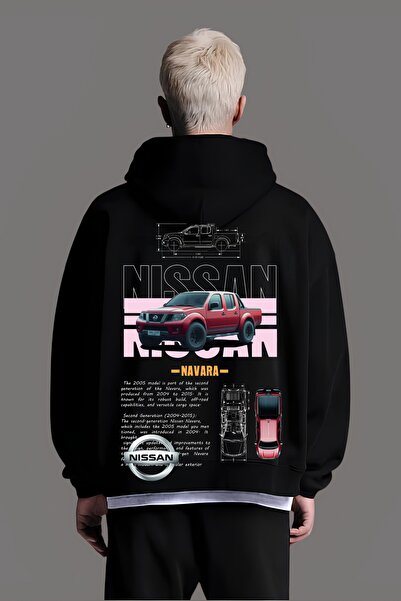 Aesthia Nissan Navara Model Araba Kapşonlu Unisex Sweatshirt