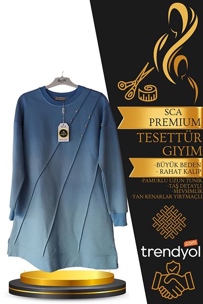 SCA Stylish Tunic with Stone Detail