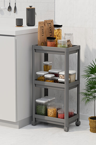 Mutfak Köşesi Peggy 3patrová policová jednotka s kolečky Koupelna Kuchyňský organizér Police Moderní úložná police