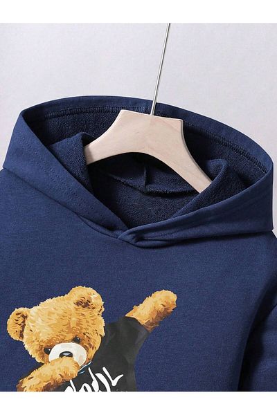 LUNAVISTA Bear 4 Printed Children's Oversize Tracksuit Set