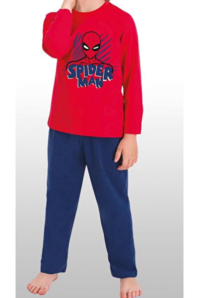 Marvel 7/8 yaş Lisanslı Örümcek Adam Spıder Man Erkek Çocuk Pijama Takımı , Penye, %100 Pamuk