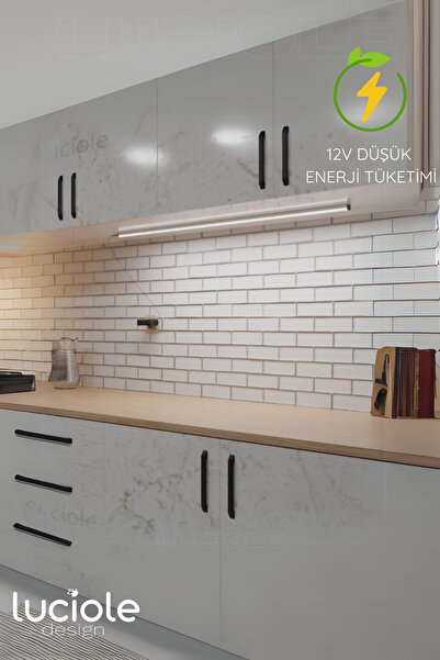 luciole Mutfak tezgah altı led ışık bar aç kapa beyaz yapışkanlı 1 metre - lambader Lbeyaz3