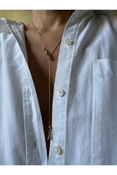 Rossetto Atelier Çelik Asansörlü A Harfli Kolye