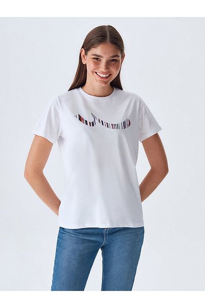 Ltb White T-shirt with logo