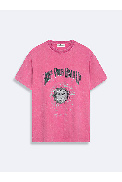 Ltb Pale Effect Graphic Printed T-shirt