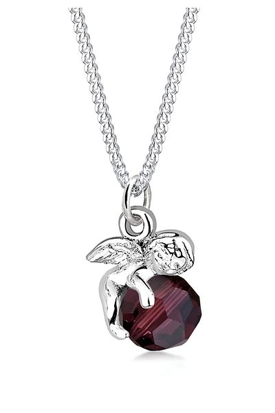 ELLI Halskette Damen Anhänger Engel mit Kristall in 925 Sterling Silber