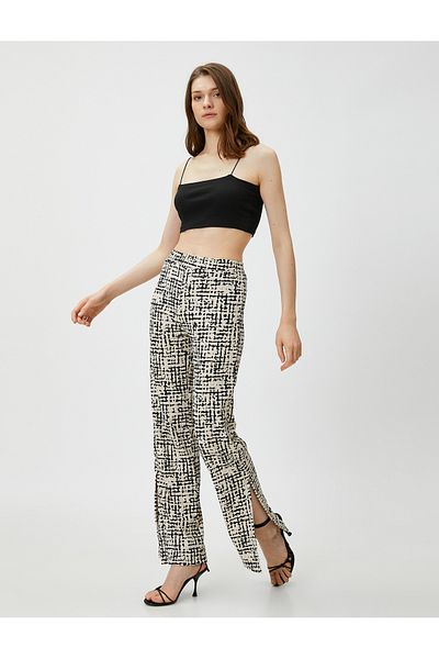Koton Pantaloni cu talie elastică, picioare ușoare evazate