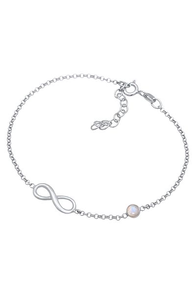 ELLI Bracelet Ladies Solitaire Infinity Symbol With Moonstone In 925 Sterling Silver