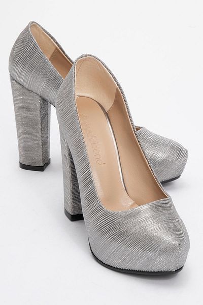 Ccway Pantofi cu toc pentru damă cu dungi PLATINUM