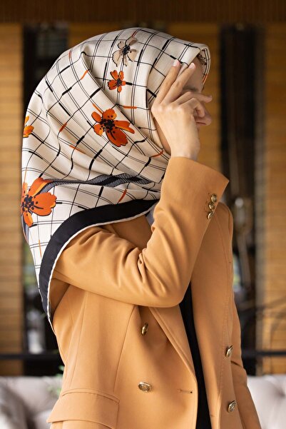 Vissona Μεταξωτό μαντήλι Tivil 50073 - 4 - 0014 - 0003 Μικτό σχέδιο κρέμας