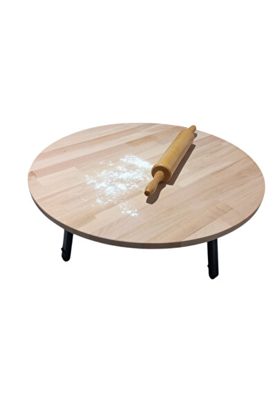 AlfaCountry Mobilya Ahşap Sofra , Doğal Kayın Ağacı, Yer Sofrası