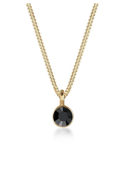 ELLI Necklace Basic Must-have With Crystals In 925 Sterling Silver