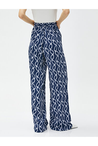Koton Chain Printed Palazzo Trousers