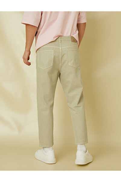 Koton Basic παντελόνι Gabardine με λεπτομέρεια με κουμπιά και τσέπες