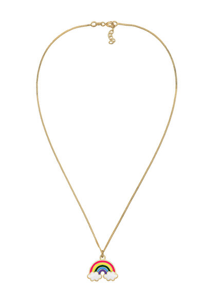 ELLI Detský prívesok s dúhovým oblakom a farebným smaltom zo striebra 925