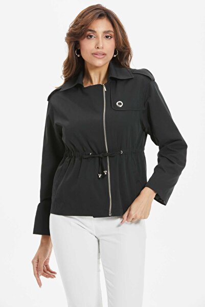 MEZZURA 8522 BELİ TÜNELLİ TRENÇ  SiYAH