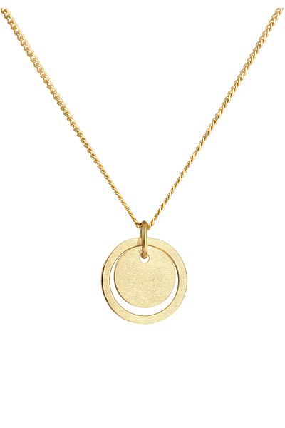 ELLI Necklace Ladies Circle Pendant Geo Trend Matt Basic In 925 Sterling Silver
