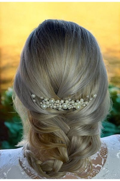 Eva Flore Pearled Bridal Engagement Maternity Hair Comb Hairpin