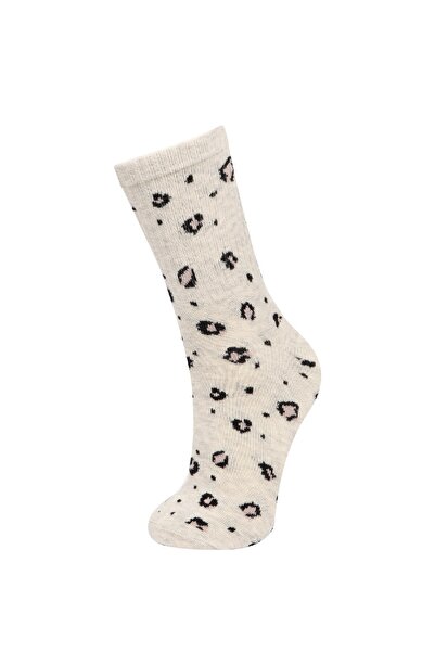 DeFacto Women's 3-Piece Cotton Long Socks D0539Axns