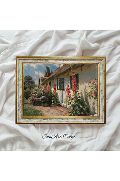 Sanart Pictură de epocă cu cadru, pictură în ulei, pictură înrămată, decor ar...