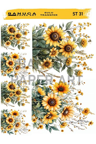 DERYA DESİNG ART Banuca Sulu Transfer No:BAC31 25x35cm