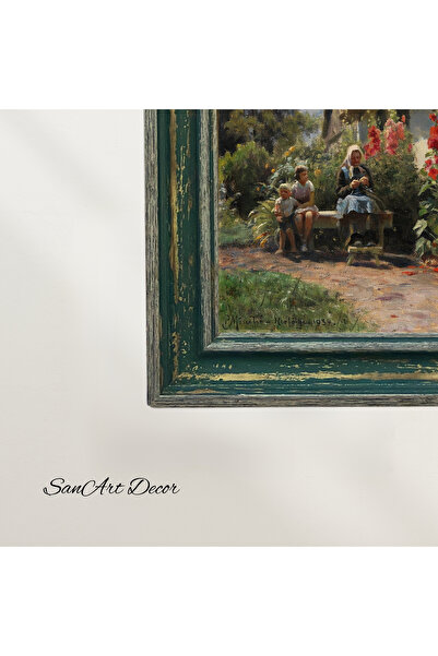 Sanart Vintage Painting with Frame, Oil Painting, Framed Painting, Artistic Decor, Landscape Painting