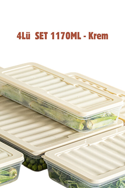 Soft Chef FreshBox Buzdolabı & Buzluk Düzenleyici Saklama Kabı 4lü 1170ml Set