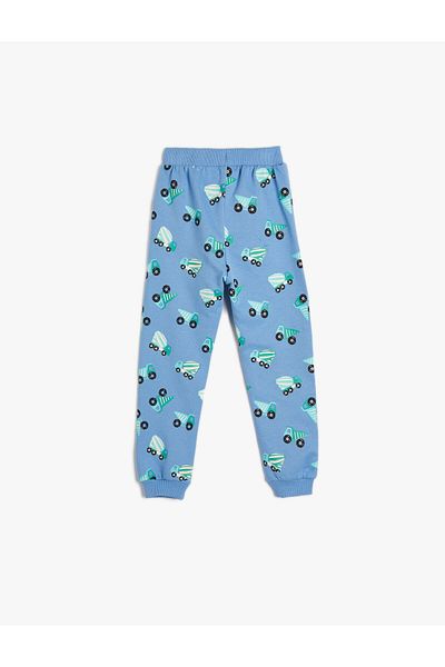 Koton Jogger Sweatpants Car Printed Tie Waist Cotton