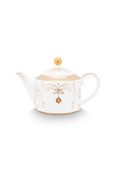 Pip Studio Royal Gold White White Porcelain Teapot 950 ml