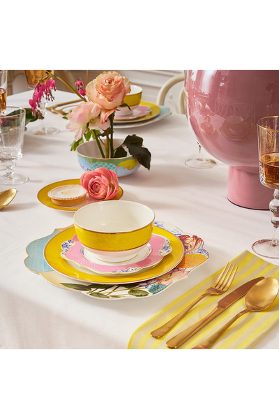 Pip Studio Royal Pembe Porselen Pasta Tabağı 17 Cm