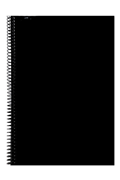 Şirin Yün A4 Spiralli Pvc Kapaklı 80 Yaprak Çizgili Defter 1 Adet Siyah