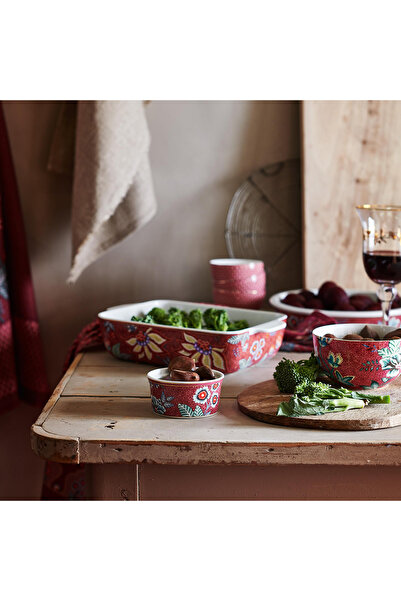 Pip Studio Flower Festival Kırmızı Porselen Kase 12 Cm